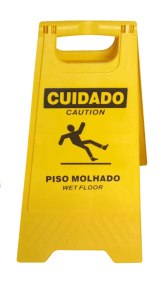 Cavalete Amarelo “CUIDADO PISO MOLHADO” 30x63 cm (PM-001)