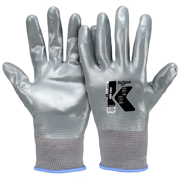 Luva Kalispo NBR PRO Cinza 9-G (Nylon)