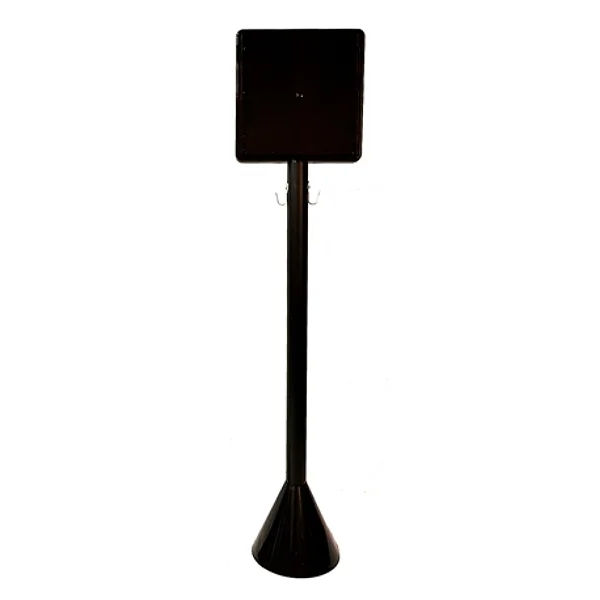 Pedestal Preto 90 cm com Suporte PIC Plásticos