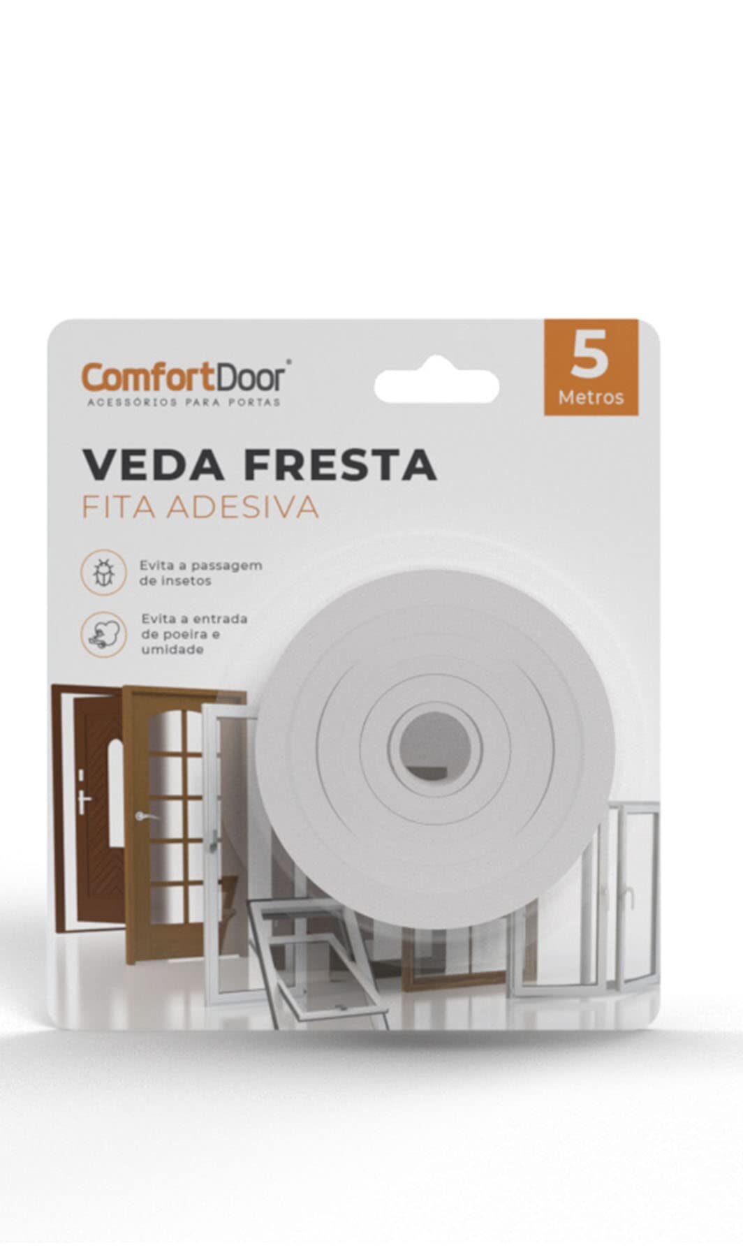 Veda Frestas Fita Adesiva 25mm x 5m Transparente – Comfortdoor