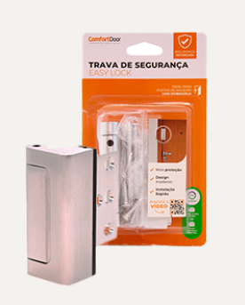 Trava de Segurança Easy Lock Escovado – Comfortdoor