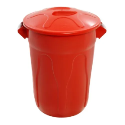 Lixeira Redonda Reciclável 100 Litros Vermelha - JSN