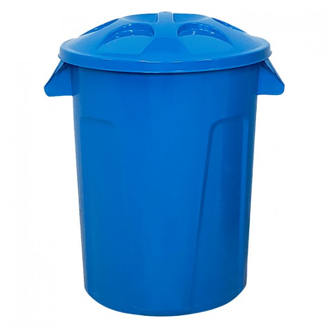 Cesto 60 Litros com Tampa Azul