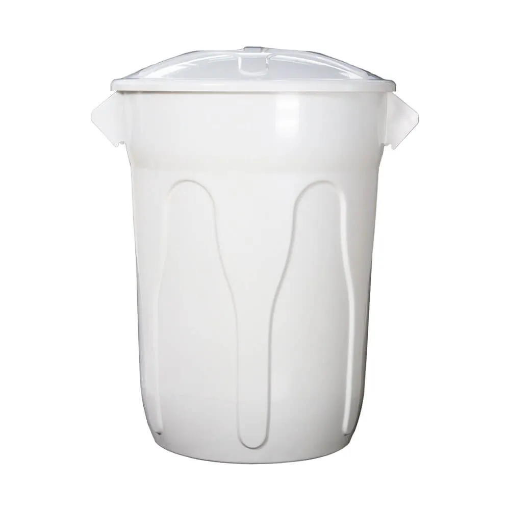 Lixeira Redonda Reciclável 100 Litros Branca – JSN