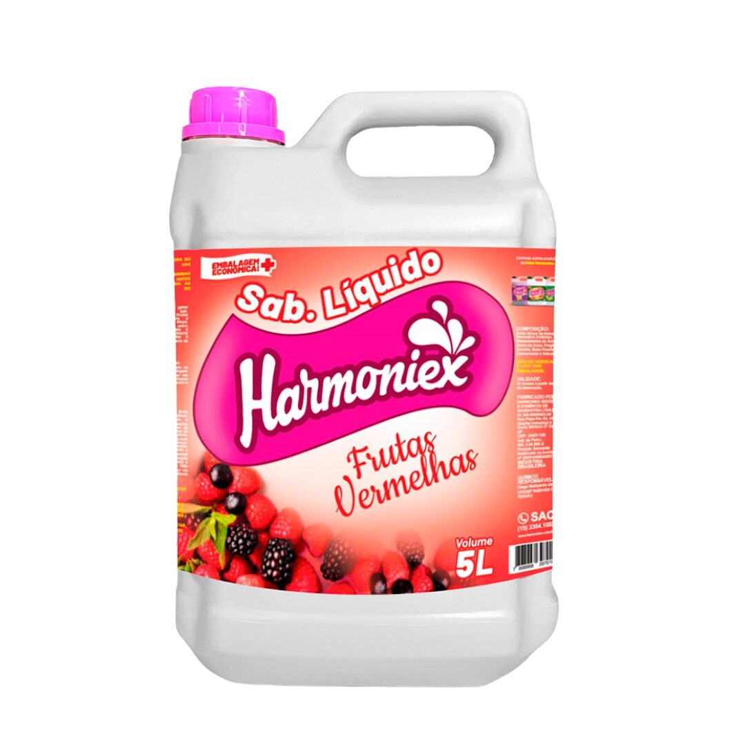 Sabonete Líquido Frutas Vermelhas 5 Litros – Harmoniex